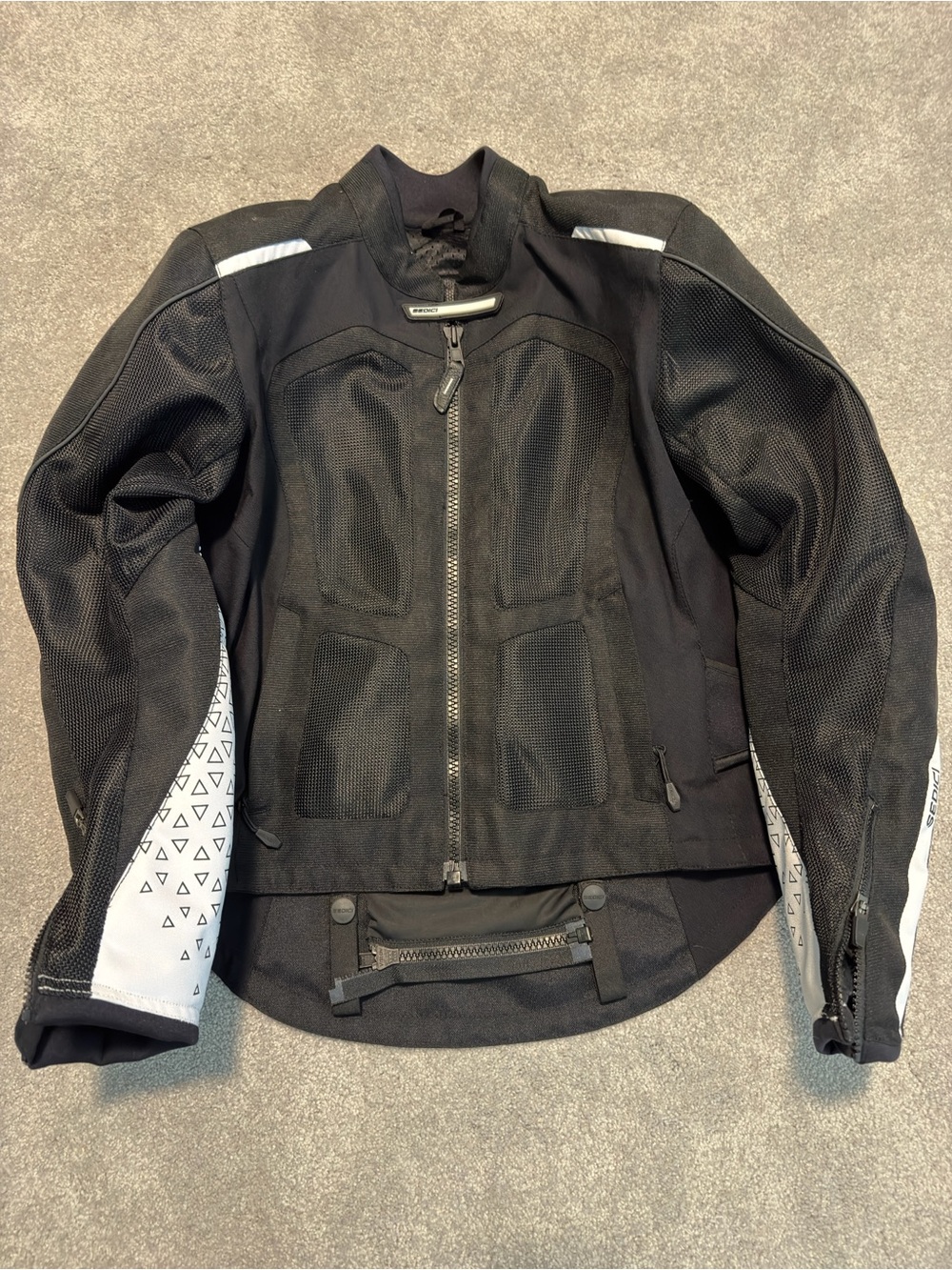 Women's Black and White Sedici Motorcycle Jacket